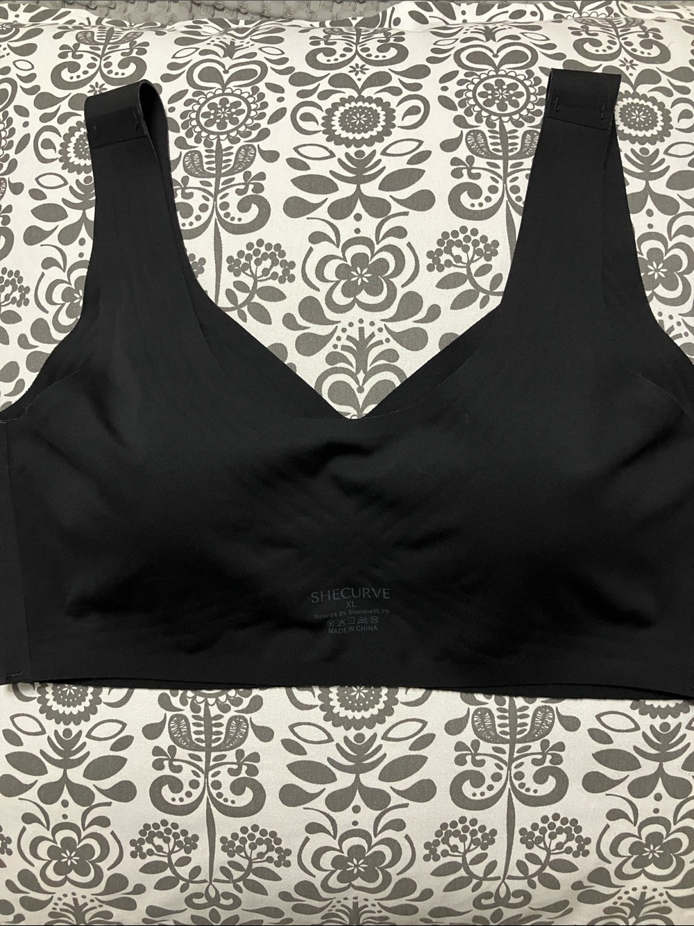 Shecurve Full-Coverage Wireless Pullover Bra Sz XL Black - Picture 6 of 7